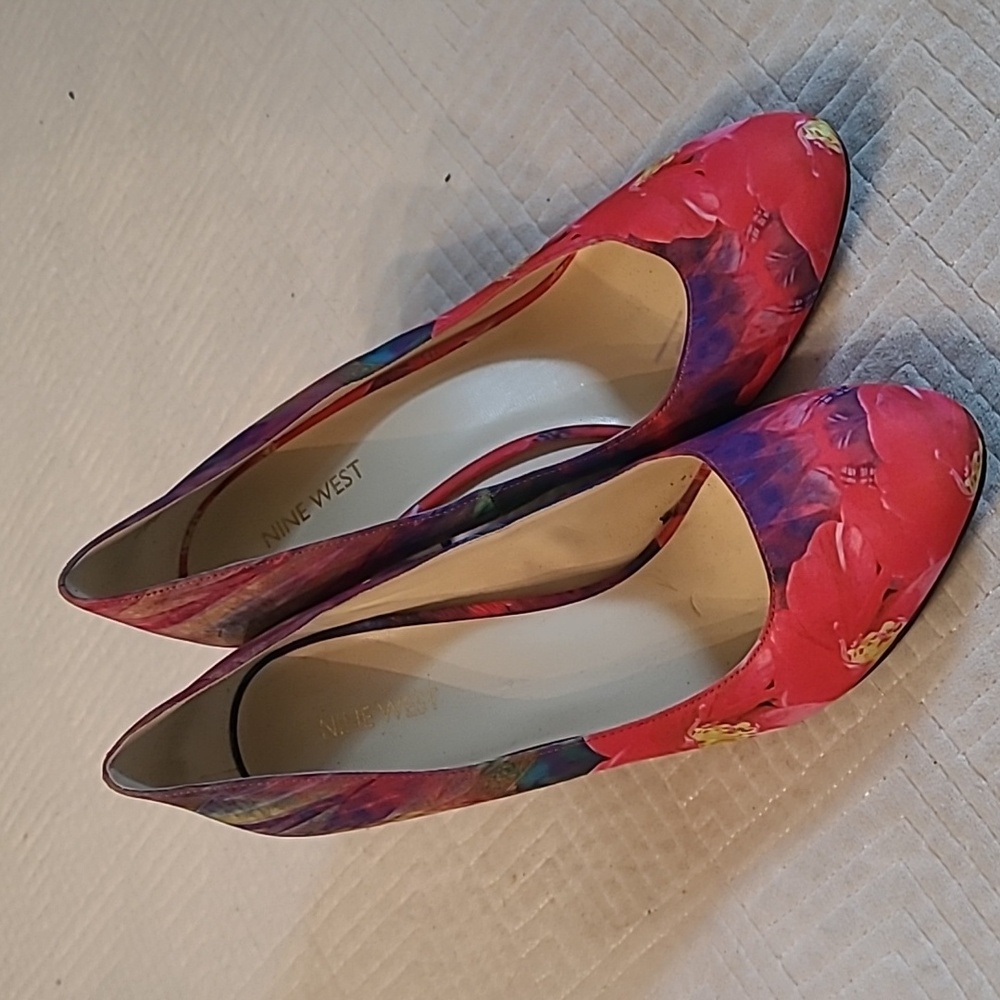 Nine West Gramercy Floral High Heel Pumps, Size 10